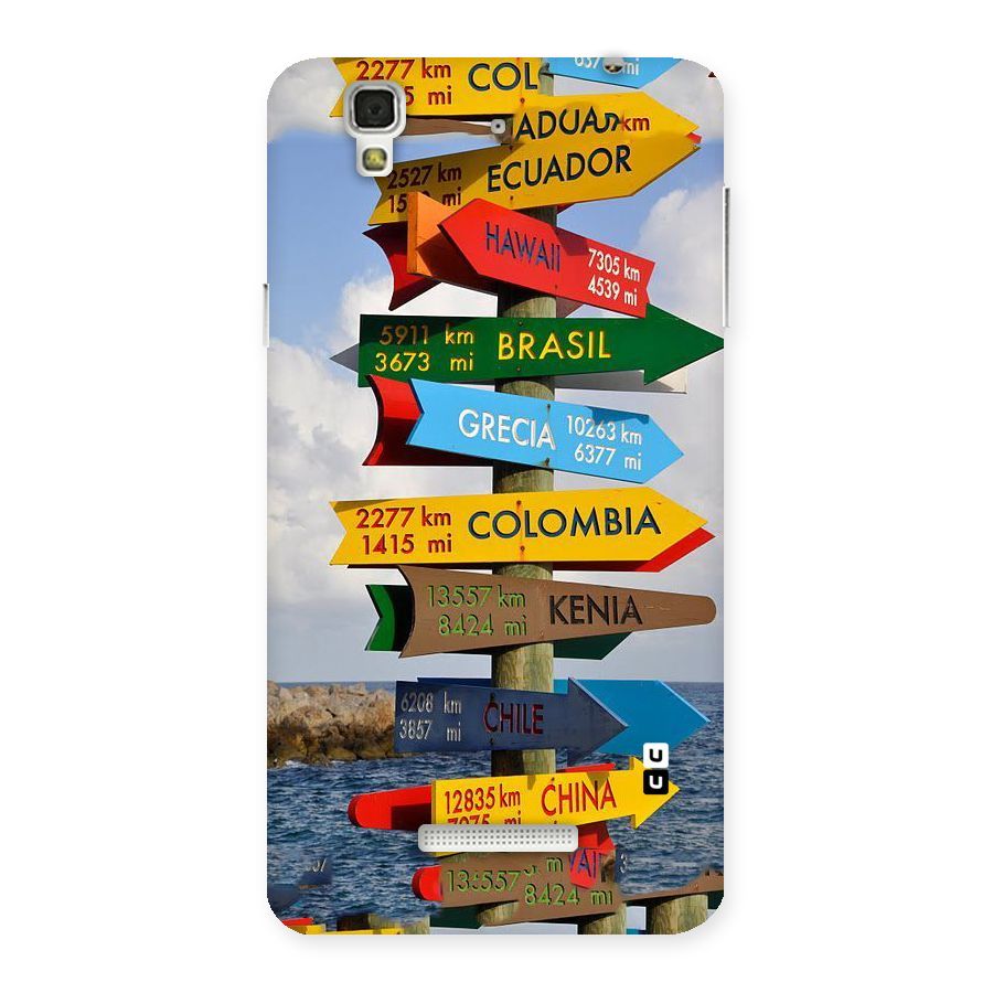 Travel Directions Back Case for Yu Yureka