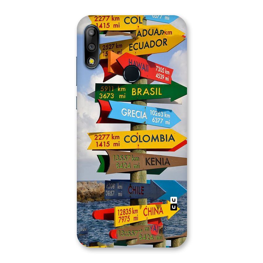 Travel Directions Back Case for Zenfone Max Pro M2