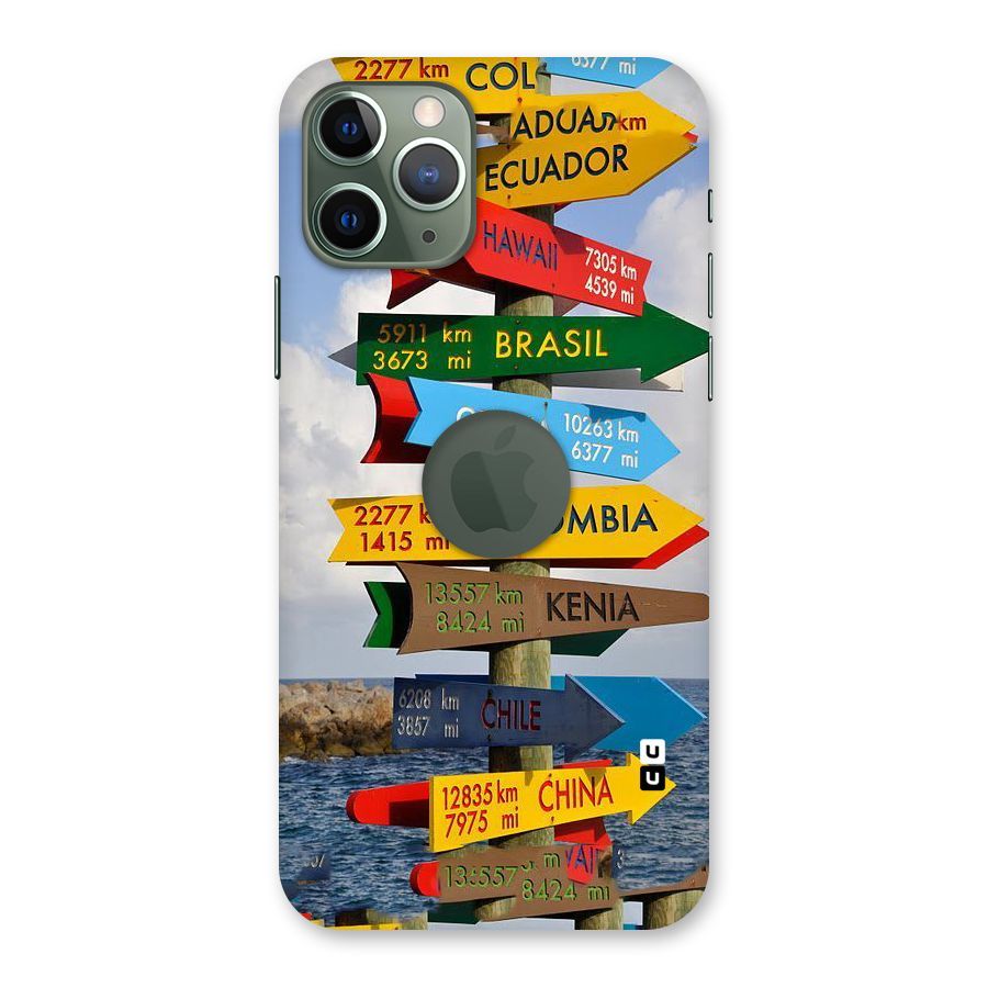 Travel Directions Back Case for iPhone 11 Pro Logo  Cut