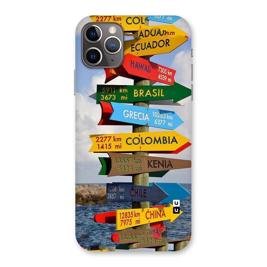 Travel Directions Back Case for iPhone 11 Pro Max