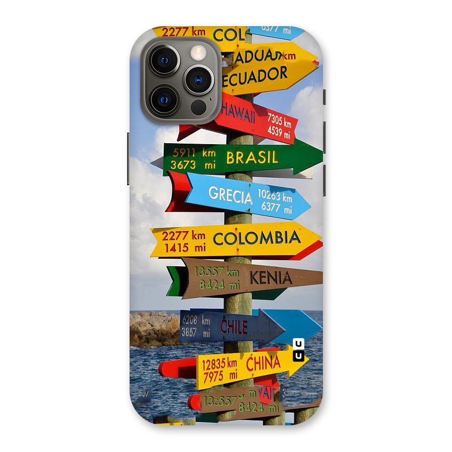 Travel Directions Back Case for iPhone 12 Pro
