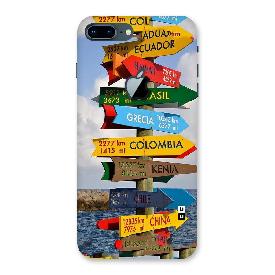 Travel Directions Back Case for iPhone 7 Plus Apple Cut