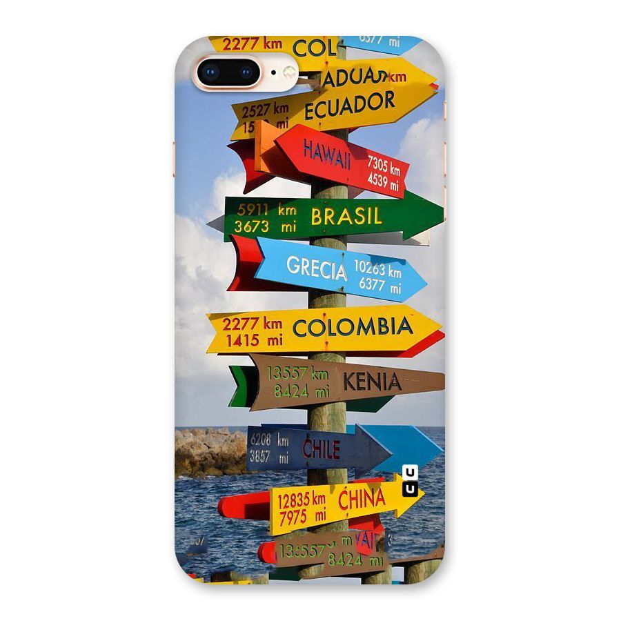 Travel Directions Back Case for iPhone 8 Plus