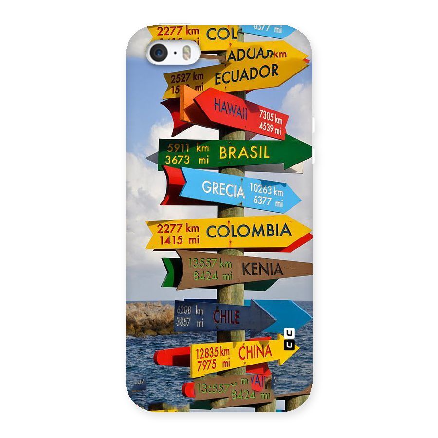 Travel Directions Back Case for iPhone SE