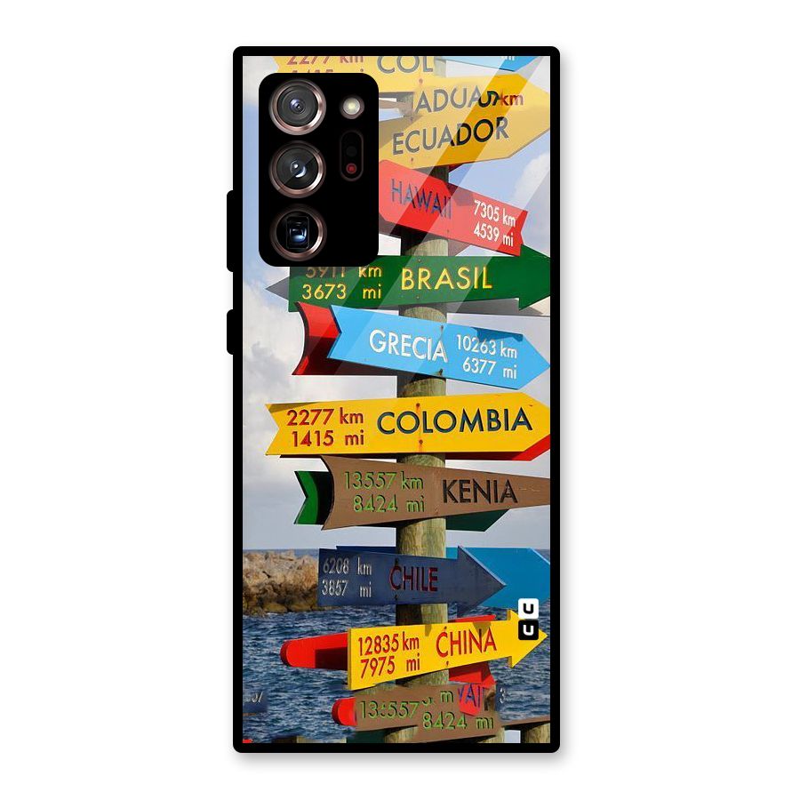 Travel Directions Glass Back Case for Galaxy Note 20 Ultra 5G