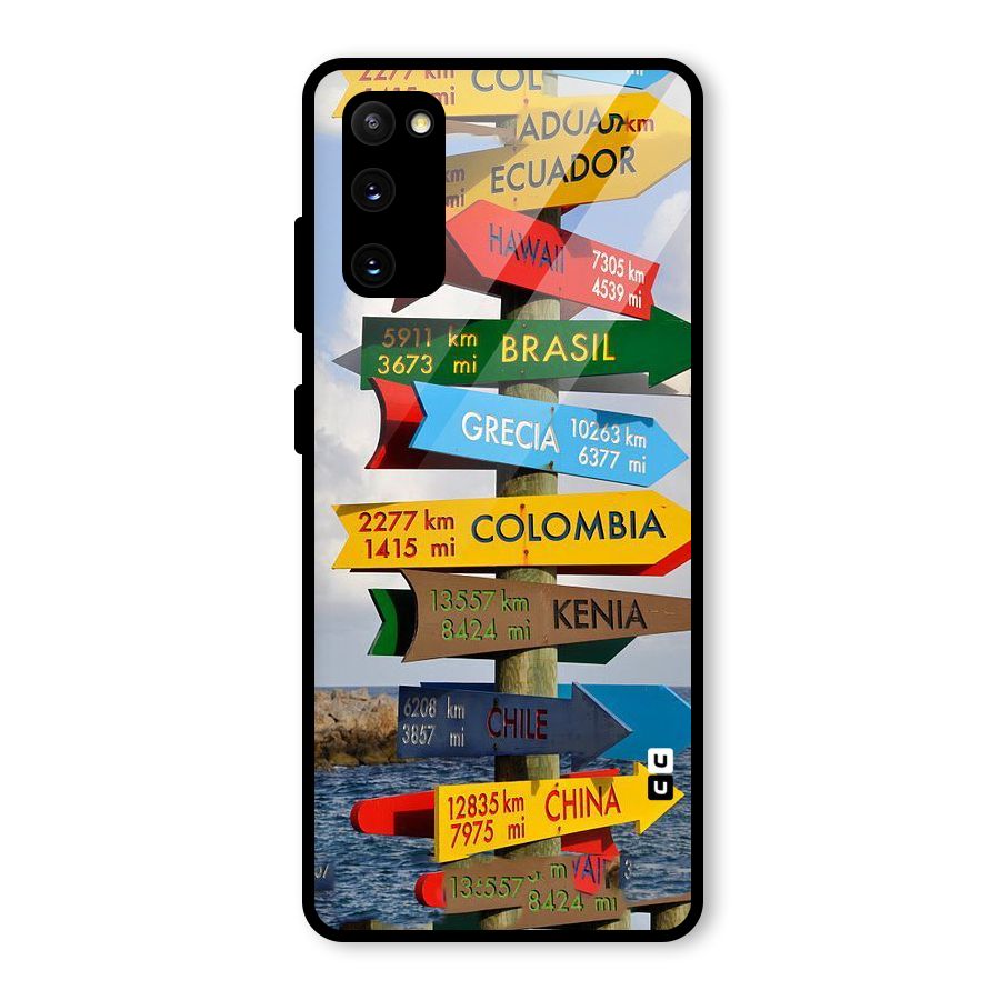 Travel Directions Glass Back Case for Galaxy S20 FE 5G