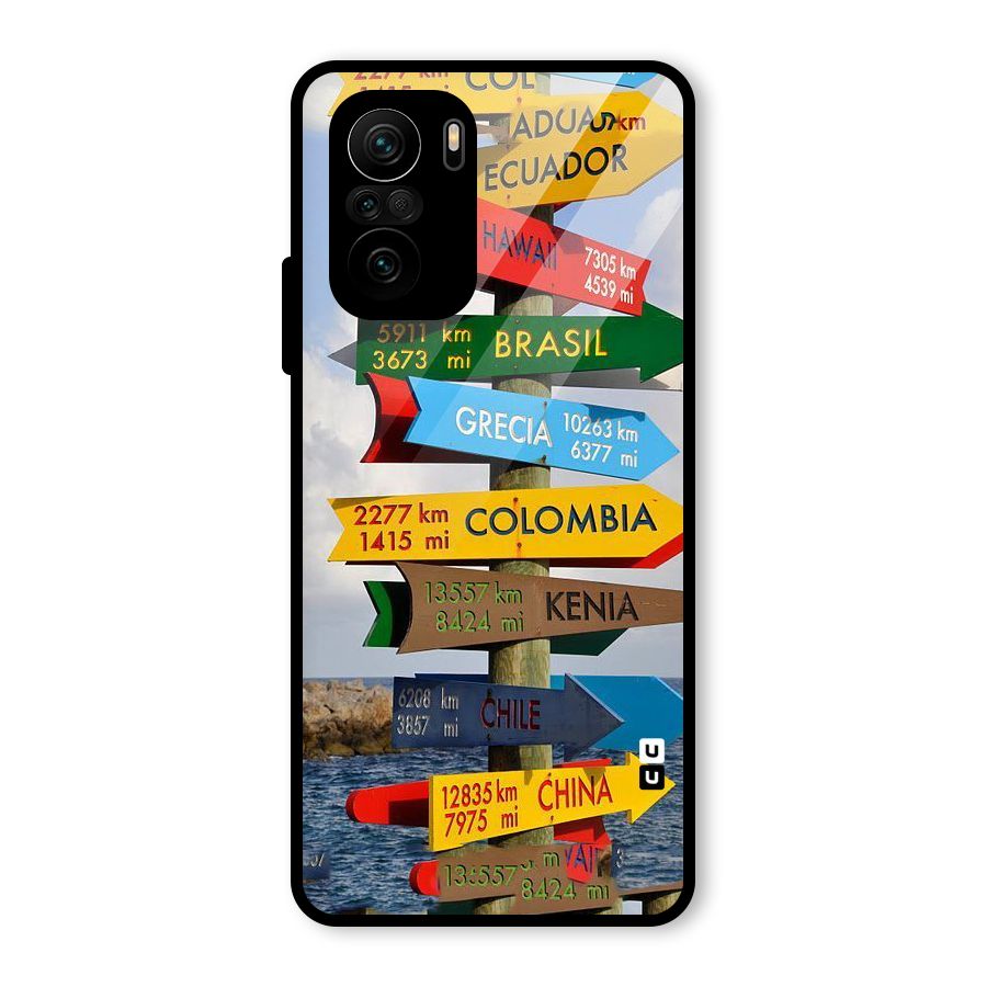 Travel Directions Glass Back Case for Mi 11X Pro
