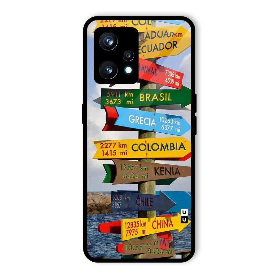 Travel Directions Glass Back Case for Realme 9 Pro Plus 5G