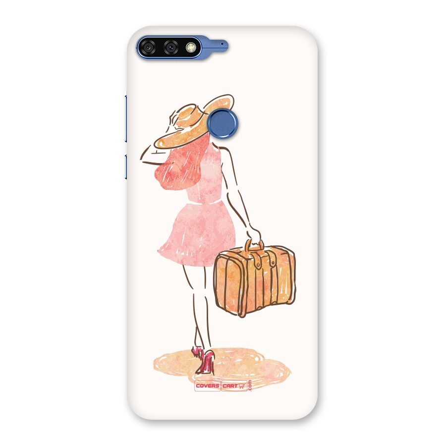 Travel Girl Back Case for Honor 7C