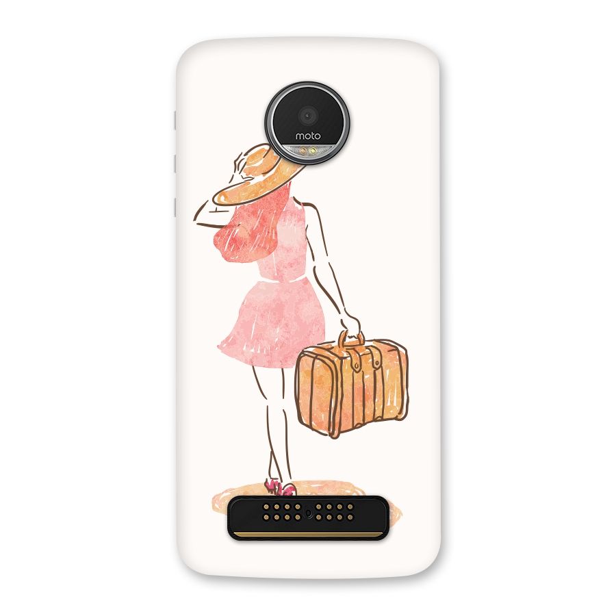 Travel Girl Back Case for Moto Z Play
