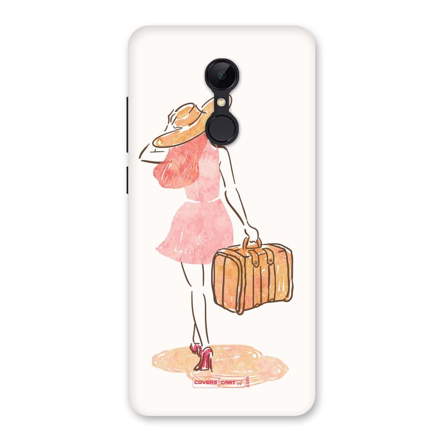 Travel Girl Back Case for Redmi 5