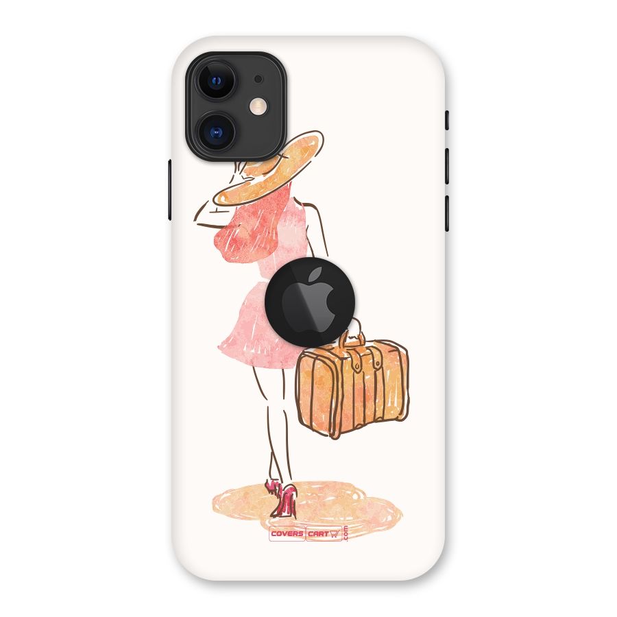 Travel Girl Back Case for iPhone 11 Logo Cut