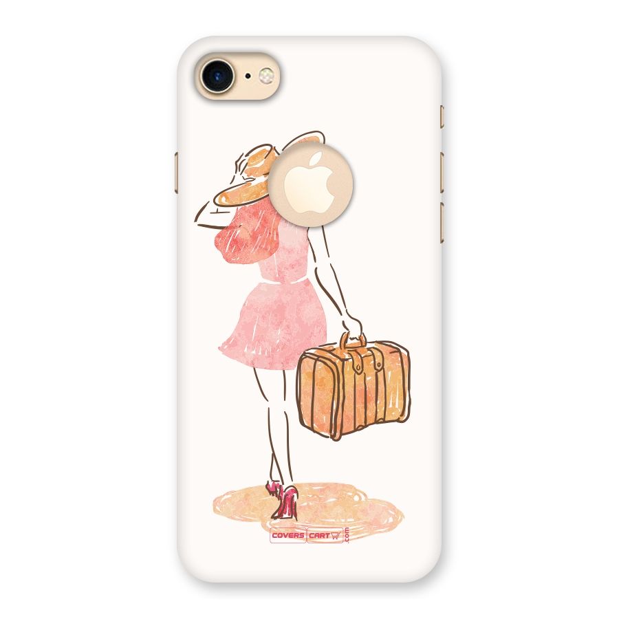 Travel Girl Back Case for iPhone 7 Logo Cut