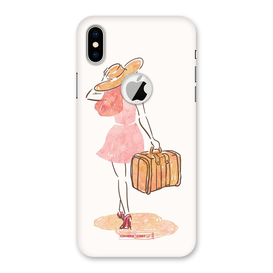 Travel Girl Back Case for iPhone X Logo Cut