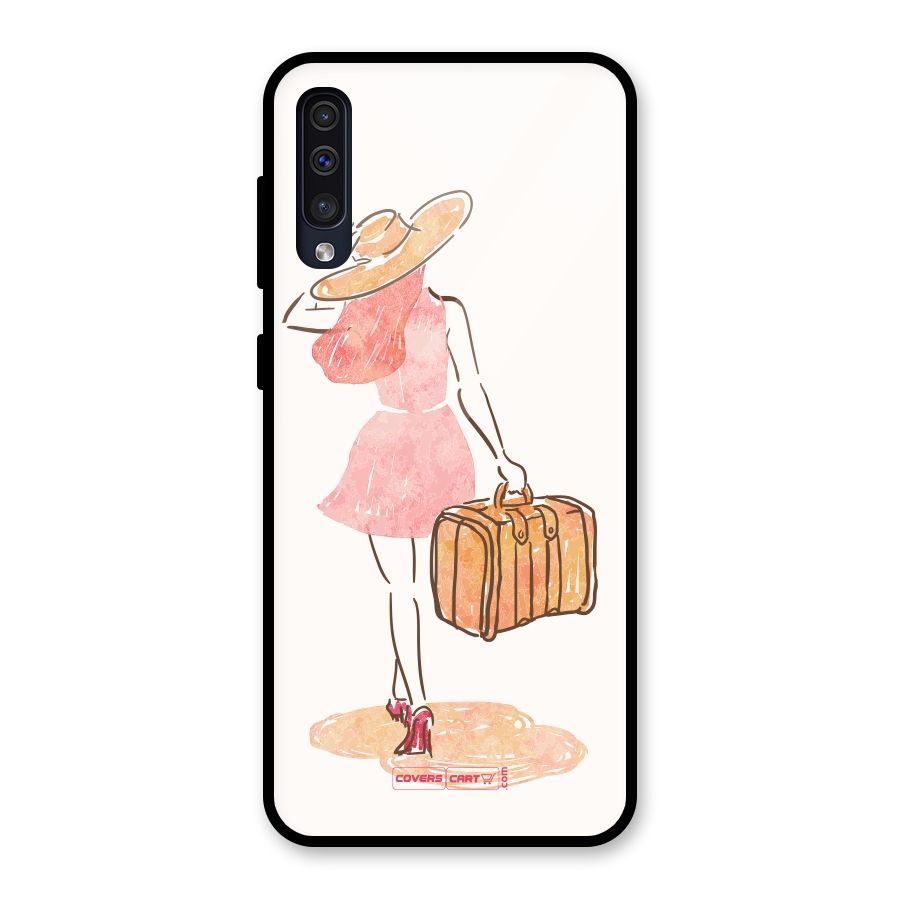 Travel Girl Glass Back Case for Galaxy A30s