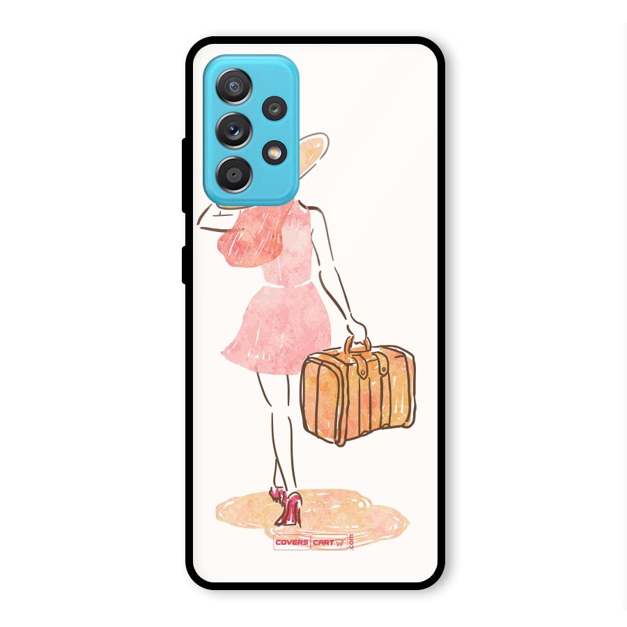 Travel Girl Glass Back Case for Galaxy A52