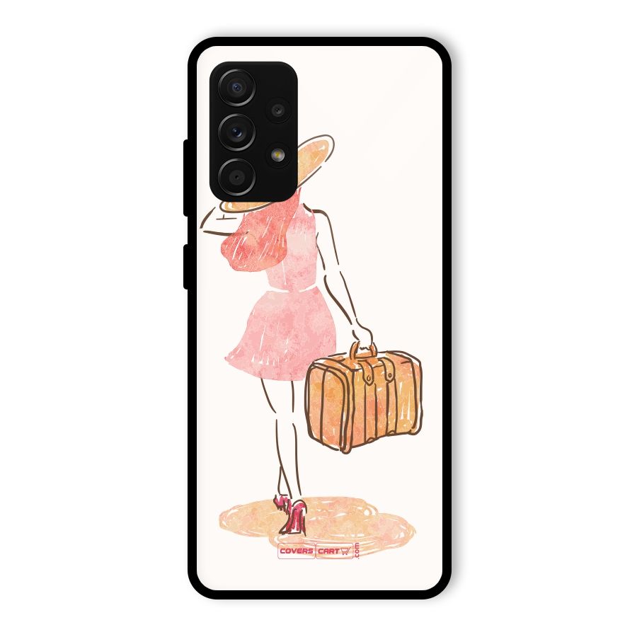 Travel Girl Glass Back Case for Galaxy A53 5G