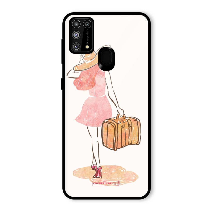 Travel Girl Glass Back Case for Galaxy M31