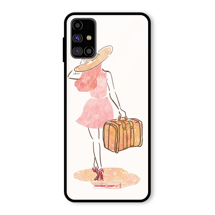 Travel Girl Glass Back Case for Galaxy M31s