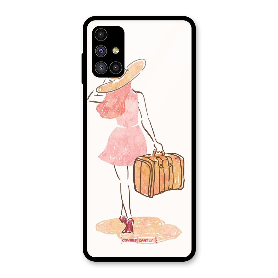 Travel Girl Glass Back Case for Galaxy M51