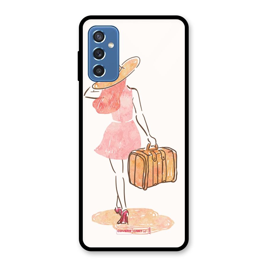 Travel Girl Glass Back Case for Galaxy M52 5G