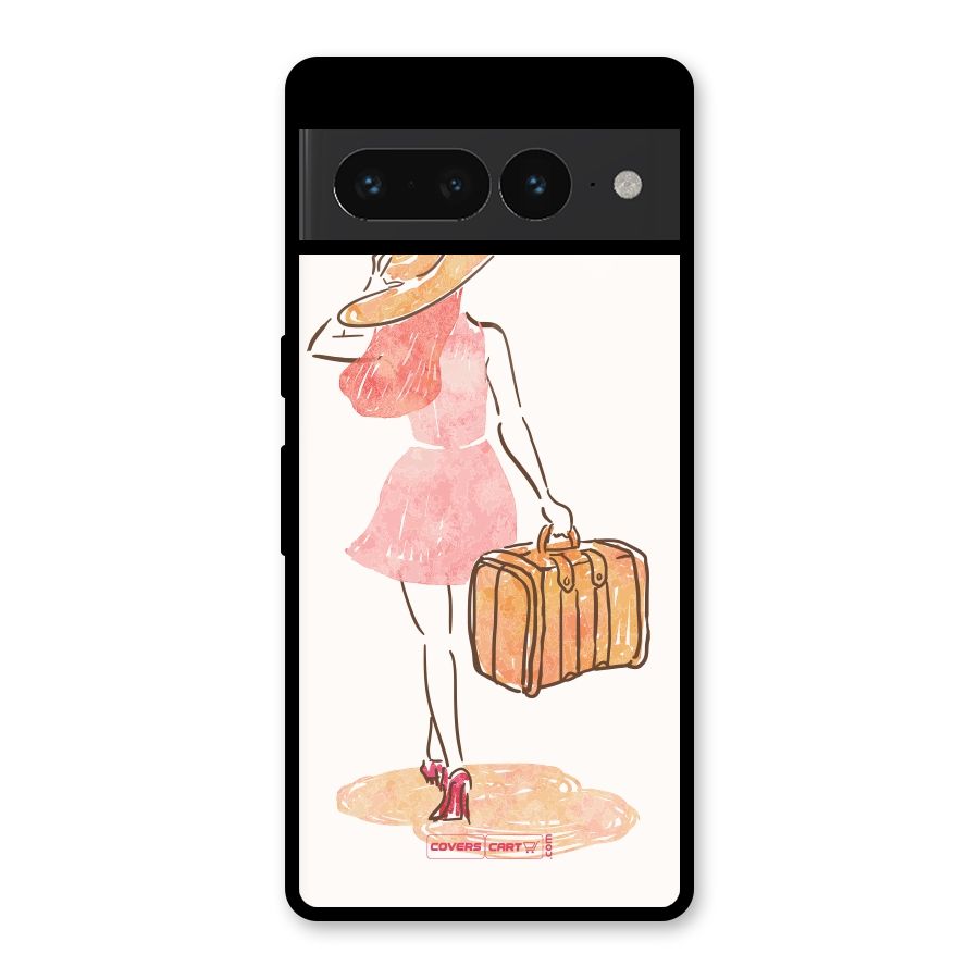 Travel Girl Glass Back Case for Google Pixel 7 Pro