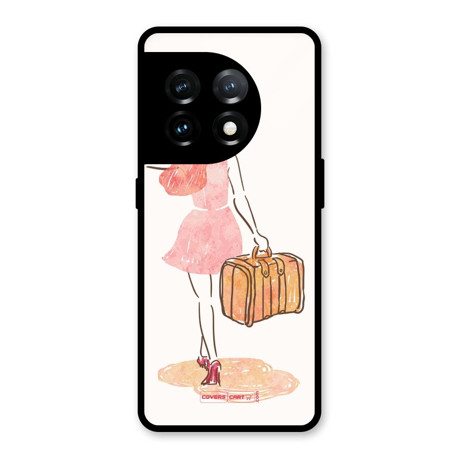 Travel Girl Glass Back Case for OnePlus 11
