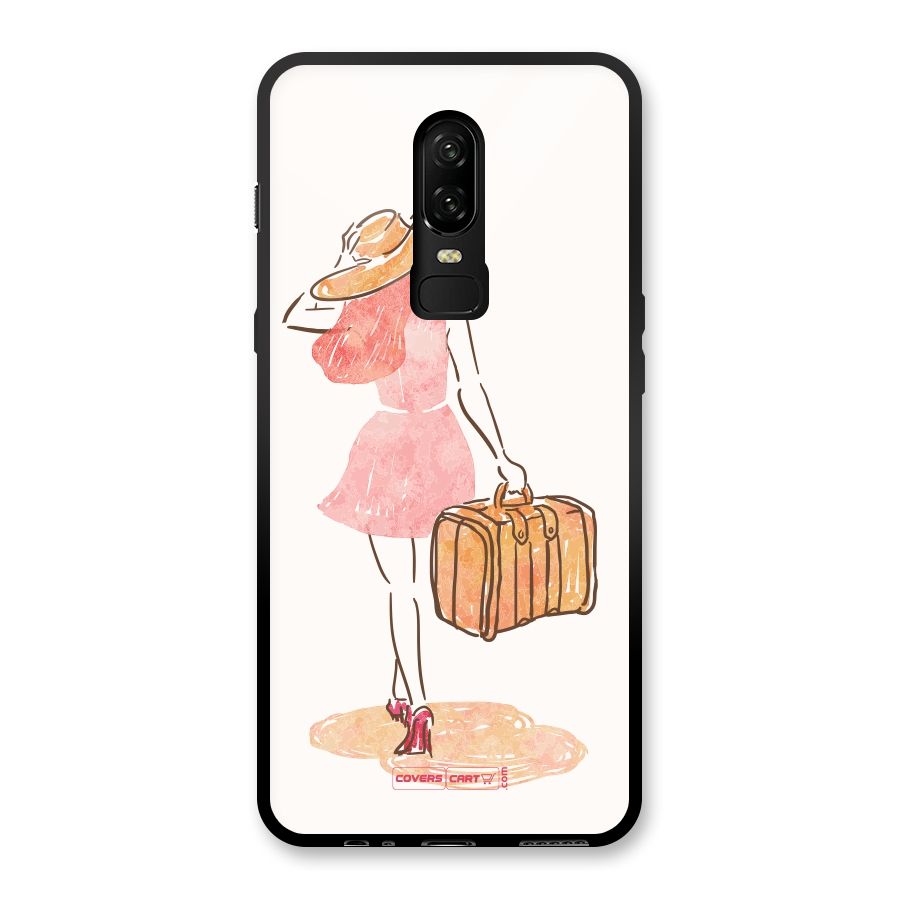 Travel Girl Glass Back Case for OnePlus 6