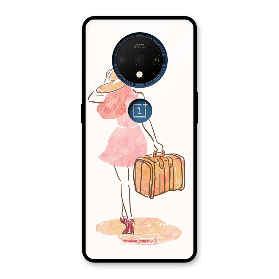 Travel Girl Glass Back Case for OnePlus 7T