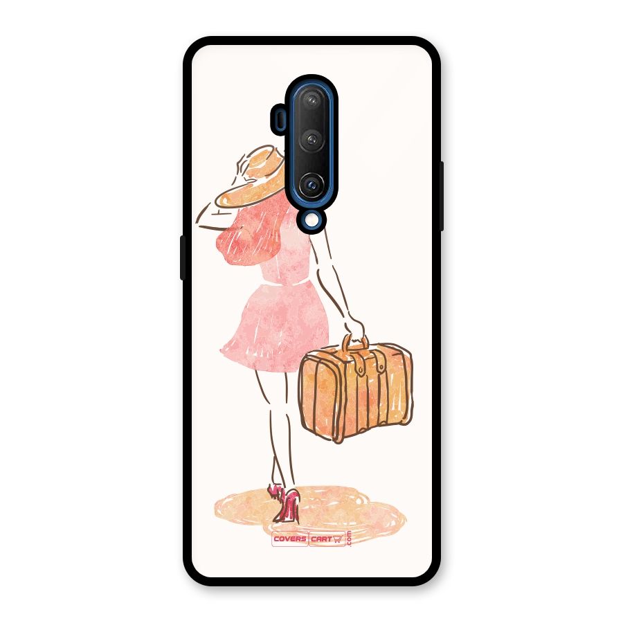 Travel Girl Glass Back Case for OnePlus 7T Pro