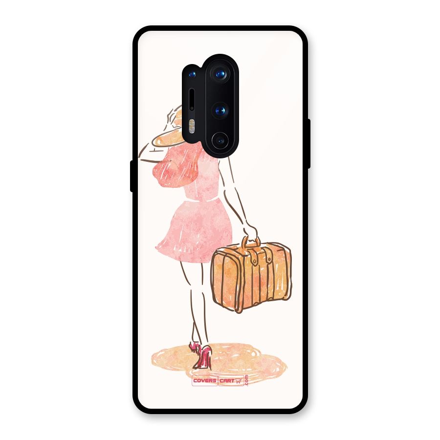 Travel Girl Glass Back Case for OnePlus 8 Pro