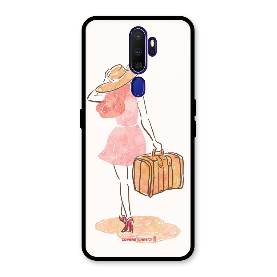 Travel Girl Glass Back Case for Oppo A9 (2020)