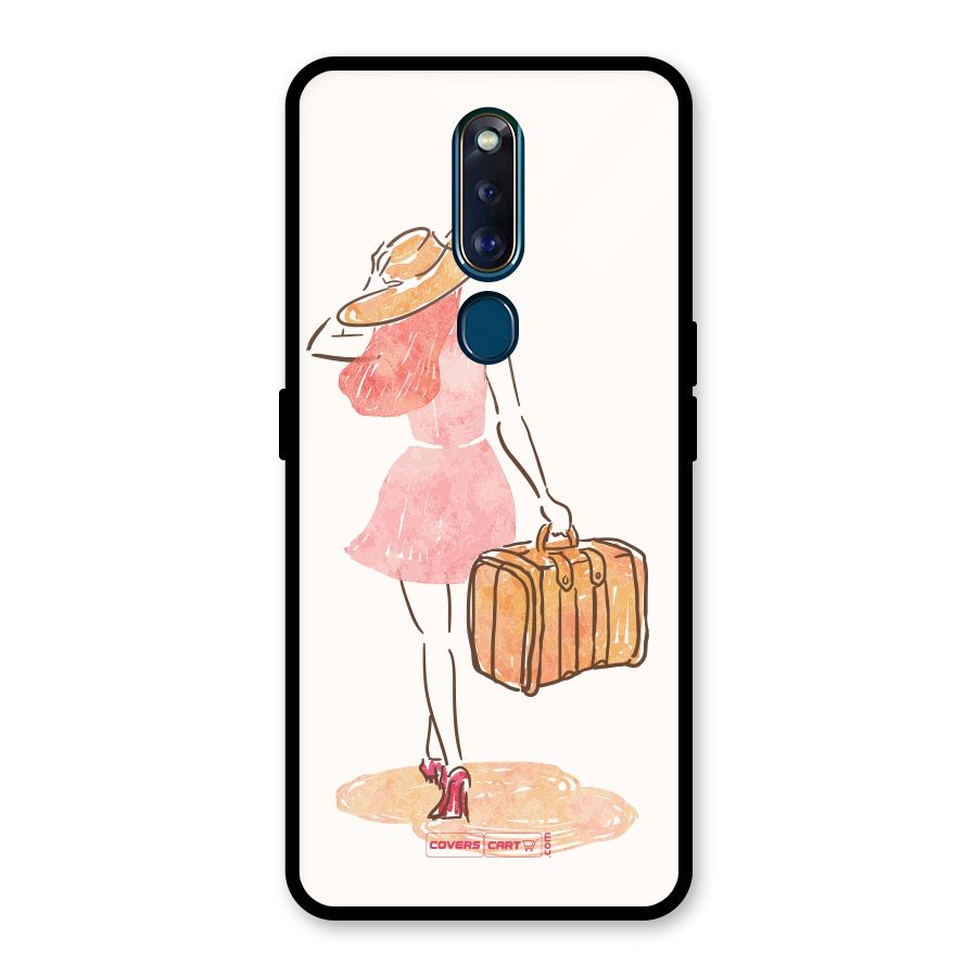 Travel Girl Glass Back Case for Oppo F11 Pro