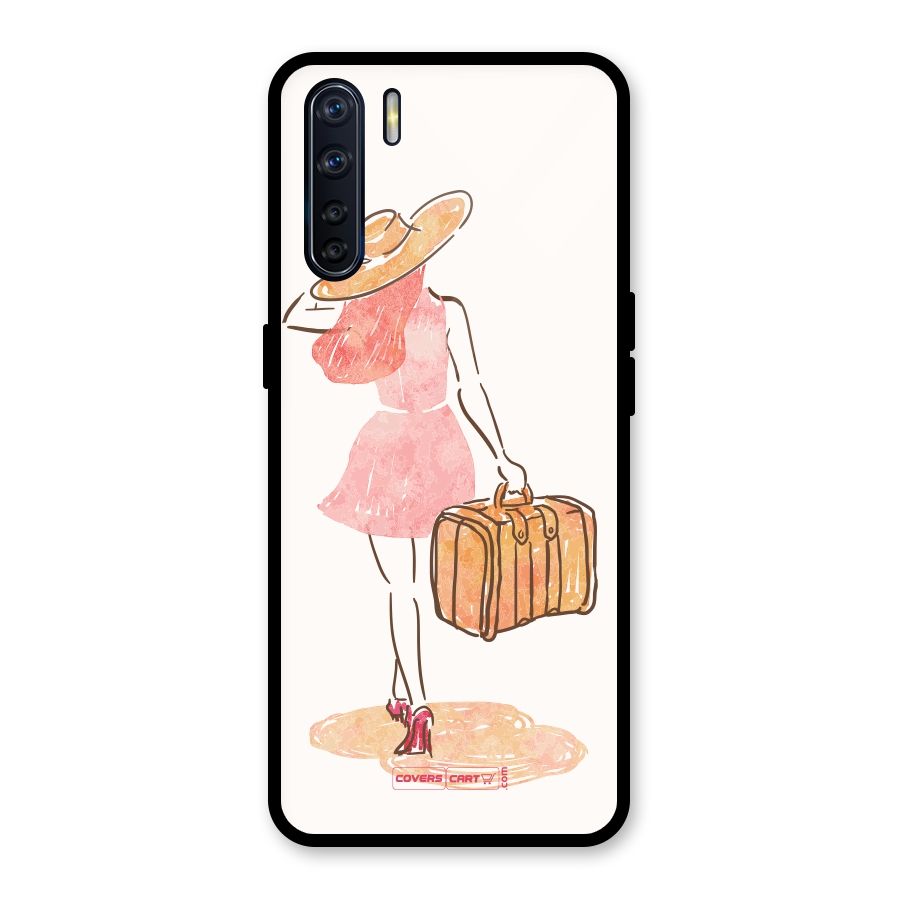 Travel Girl Glass Back Case for Oppo F15