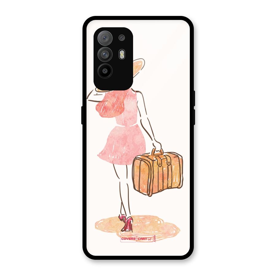 Travel Girl Glass Back Case for Oppo F19 Pro Plus 5G