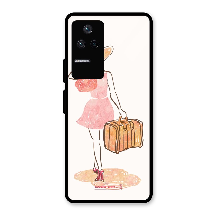 Travel Girl Glass Back Case for Poco F4 5G
