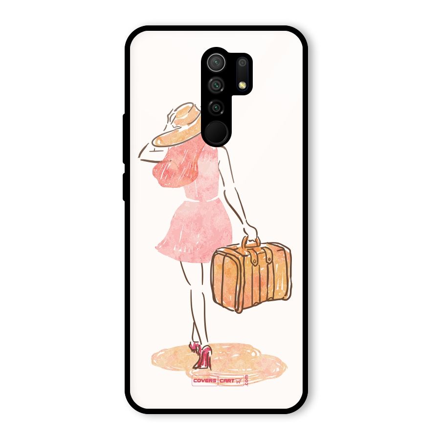 Travel Girl Glass Back Case for Poco M2