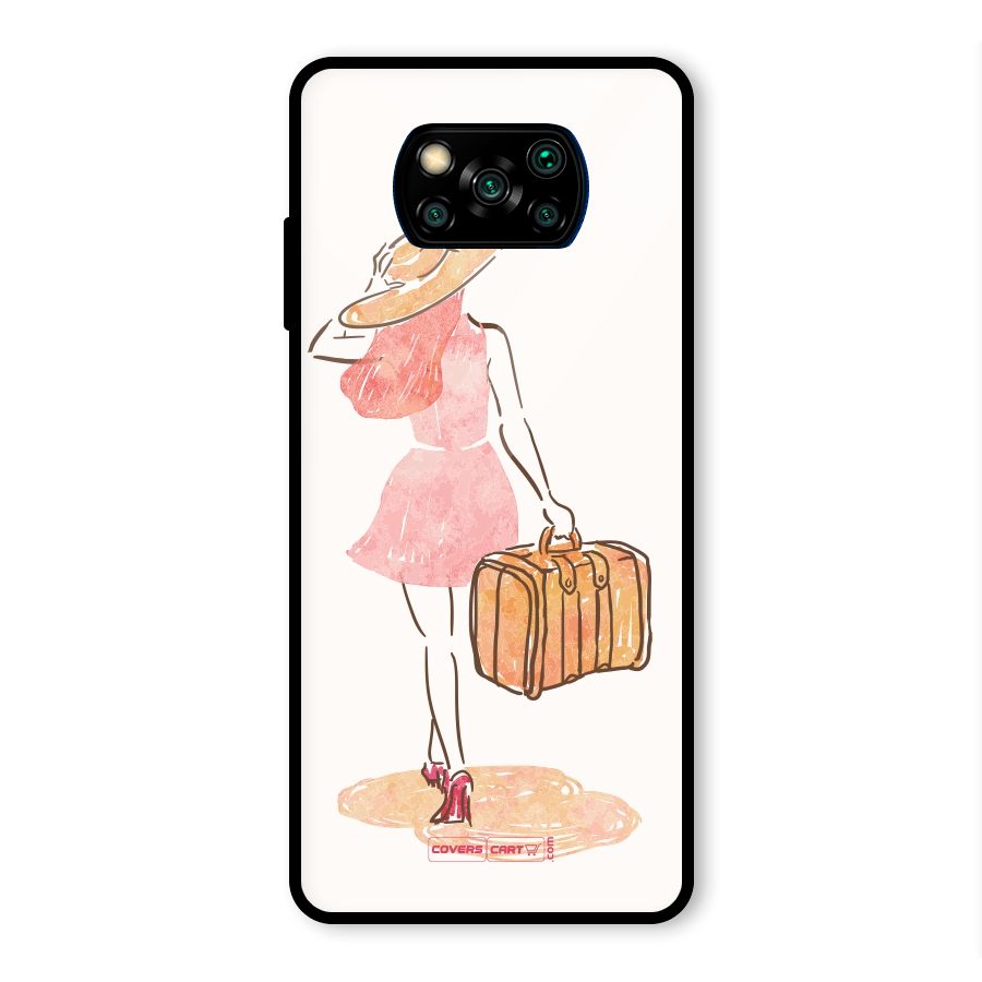 Travel Girl Glass Back Case for Poco X3 Pro