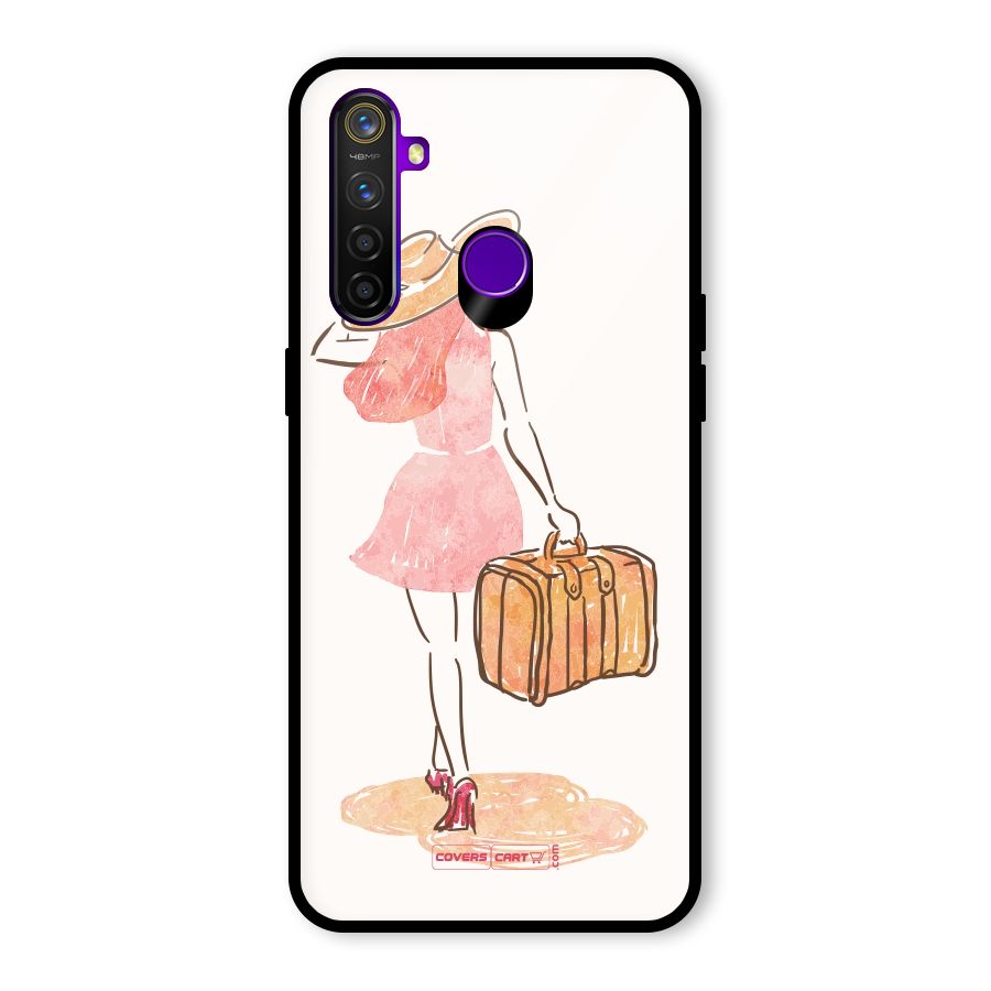 Travel Girl Glass Back Case for Realme 5 Pro
