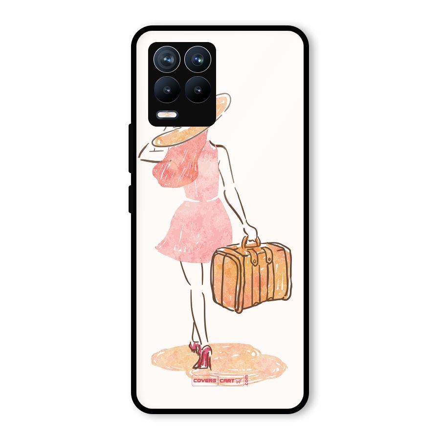 Travel Girl Glass Back Case for Realme 8
