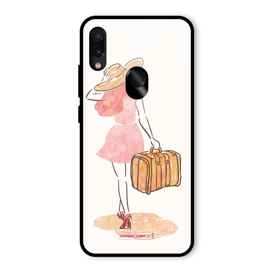 Travel Girl Glass Back Case for Redmi Note 7 Pro