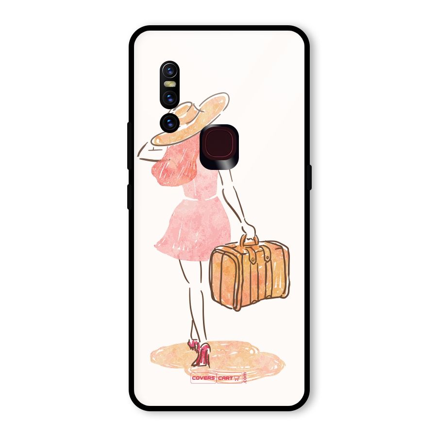 Travel Girl Glass Back Case for Vivo V15
