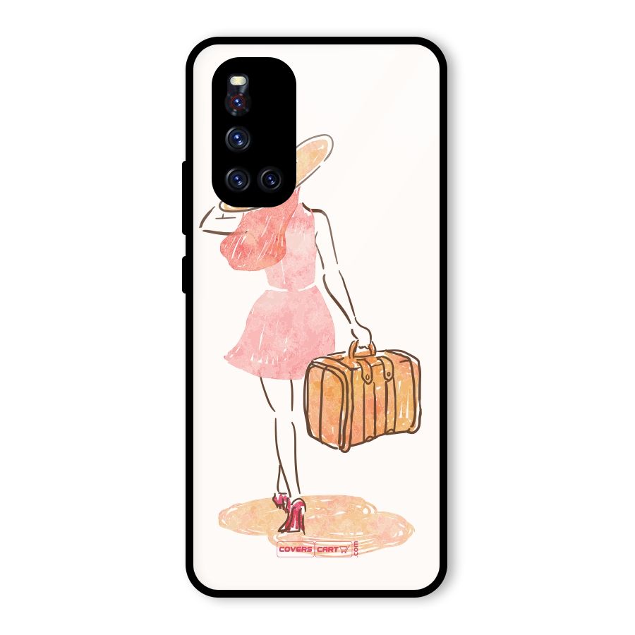 Travel Girl Glass Back Case for Vivo V19