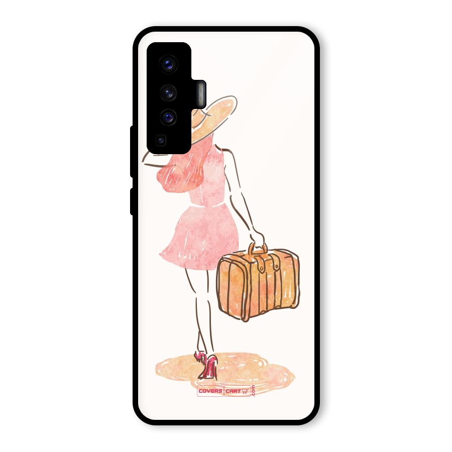 Travel Girl Glass Back Case for Vivo X50
