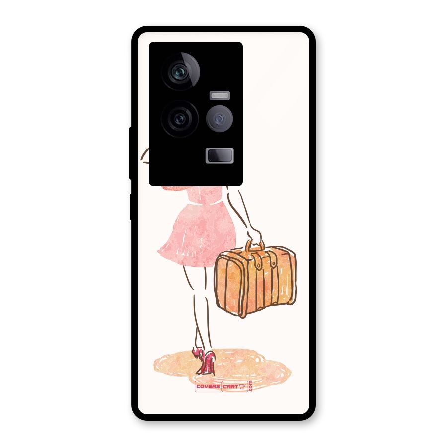 Travel Girl Glass Back Case for Vivo iQOO 11 5G