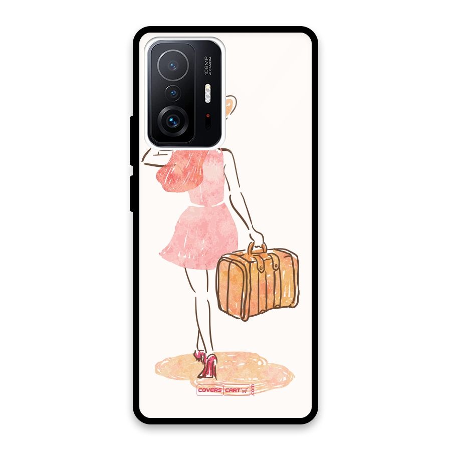 Travel Girl Glass Back Case for Xiaomi 11T Pro