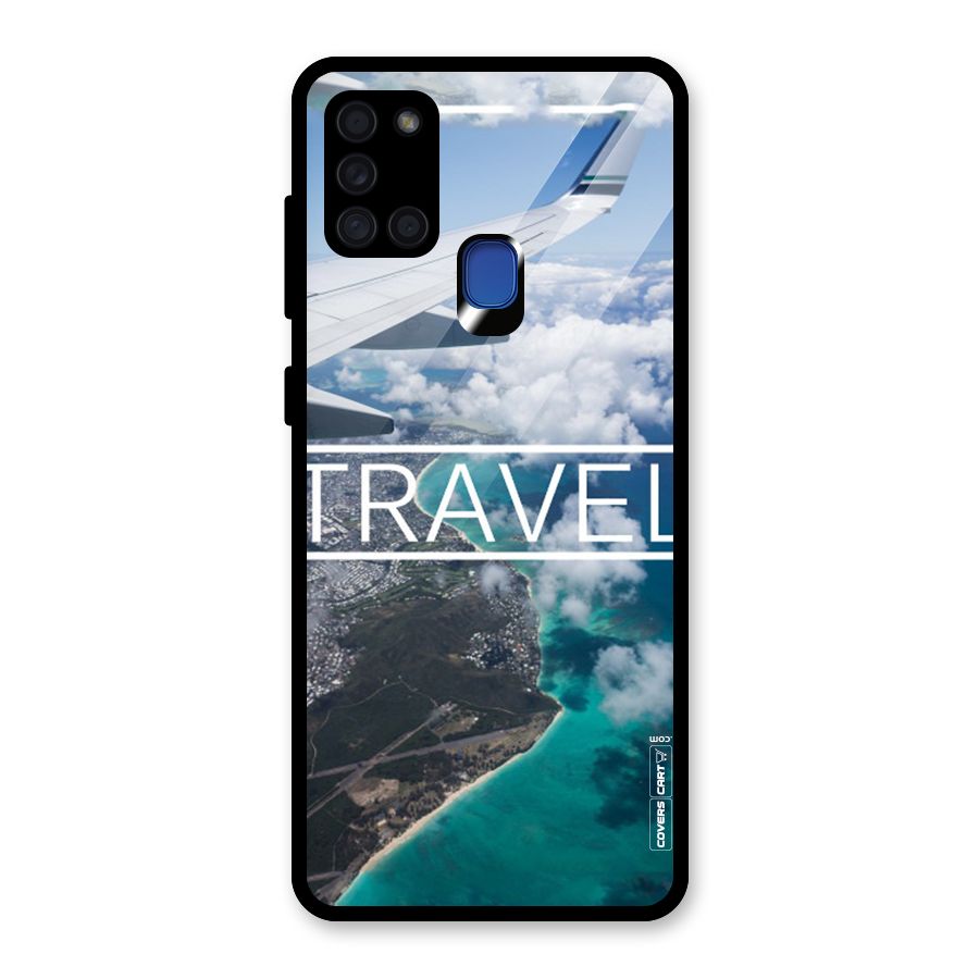Travel Glass Back Case for Galaxy A21s