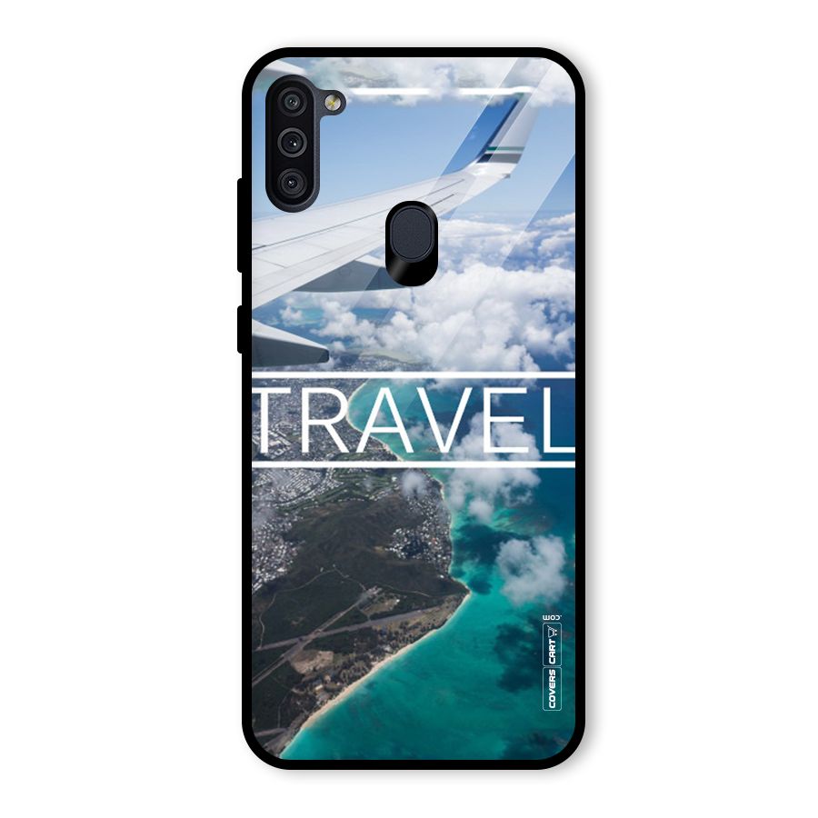 Travel Glass Back Case for Galaxy M11