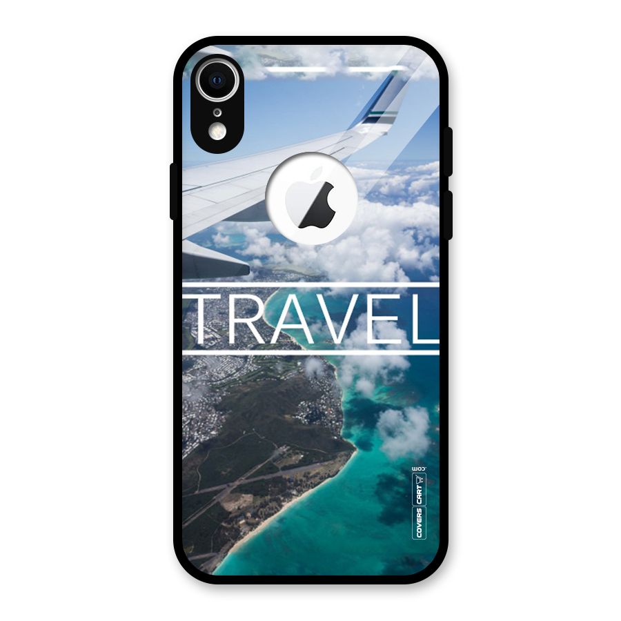 Travel Glass Back Case for iPhone XR Logo Cut