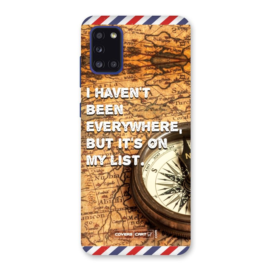 Travel Map Back Case for Galaxy A31